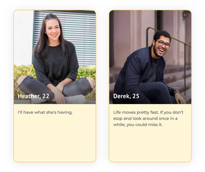 dating profile examples movie quote
